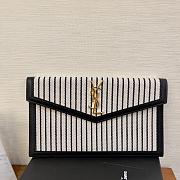 Fortok Saint Laurent Uptown striped Envelope Clutch Bag 27×16×2cm - 1