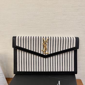 Fortok Saint Laurent Uptown striped Envelope Clutch Bag 27×16×2cm