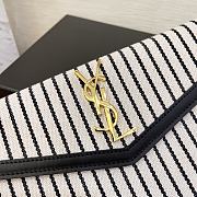 Fortok Saint Laurent Uptown striped Envelope Clutch Bag 27×16×2cm - 2