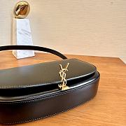 Fortok Saint Laurent Black Mini Voltaire Leather Shoulder Bag 13.5x17.5x5cm - 2