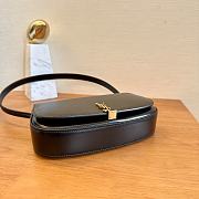 Fortok Saint Laurent Black Mini Voltaire Leather Shoulder Bag 13.5x17.5x5cm - 3