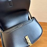Fortok Saint Laurent Black Mini Voltaire Leather Shoulder Bag 13.5x17.5x5cm - 4