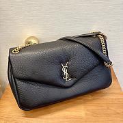 Fortok Saint Laurent Calypso Shoulder Bag Black 36x22x12cm - 1