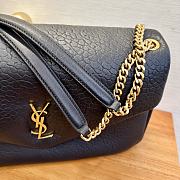 Fortok Saint Laurent Calypso Shoulder Bag Black 36x22x12cm - 6