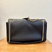 Fortok Saint Laurent Calypso Shoulder Bag Black 36x22x12cm - 3