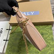 Fortok Gucci Jackie 1961 Lizzard Hobo Bag Powder Pink 19x13x3cm - 5
