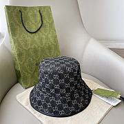 Fortok Gucci GG Bucket Hat Black/Blue Denim - 5