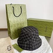 Fortok Gucci GG Bucket Hat Black/Blue Denim - 4