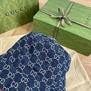 Fortok Gucci GG Bucket Hat Black/Blue Denim - 2