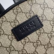 Fortok Gucci GG Supreme Backpack Beige Leather Black 429020 22x11cm - 4