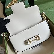 Fortok Gucci Horsebit 1955 Small Shoulder Bag White 24x13x5cm - 4
