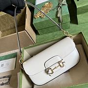 Fortok Gucci Horsebit 1955 Small Shoulder Bag White 24x13x5cm - 2