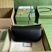 Fortok Gucci Horsebit 1955 Small Shoulder Bag Black 24x13x5cm - 4