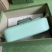 Fortok Gucci Horsebit 1955 Small Shoulder Bag Light Green 24x13x5cm - 5