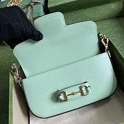Fortok Gucci Horsebit 1955 Small Shoulder Bag Light Green 24x13x5cm - 4