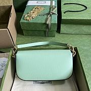 Fortok Gucci Horsebit 1955 Small Shoulder Bag Light Green 24x13x5cm - 3