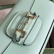 Fortok Gucci Horsebit 1955 Small Shoulder Bag Light Green 24x13x5cm - 2