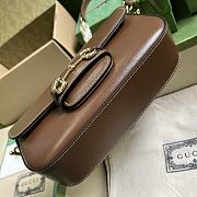 Fortok Gucci Horsebit 1955 Small Shoulder Bag Brown 24x13x5cm - 5