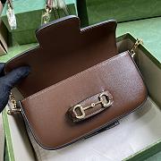 Fortok Gucci Horsebit 1955 Small Shoulder Bag Brown 24x13x5cm - 3