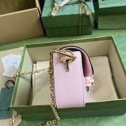 Fortok Gucci Horsebit 1955 Small Shoulder Bag Pink Gold-toned Crystal Hardware 24x13x5.5cm - 6