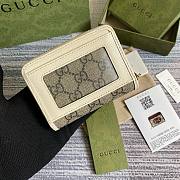 Fortok Gucci Horsebit Card Holder Wallet Beige/White 658549 11.5x8.5x3cm - 2