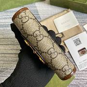 Fortok Gucci Horsebit Card Holder Wallet Beige/Brown 658549 11.5x8.5x3cm - 3