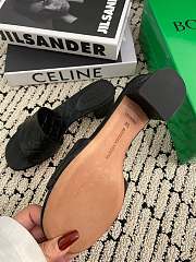 Fortok Bottega Veneta Amy Padded Mules in Intreccio Leather Black - 6