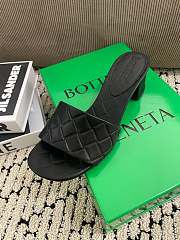Fortok Bottega Veneta Amy Padded Mules in Intreccio Leather Black - 4