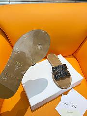 Fortok Celine Triomphe Calfskin Mules Black - 2