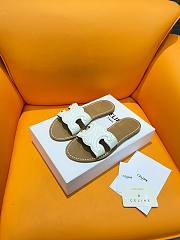 Fortok Celine Triomphe Calfskin Mules White - 1