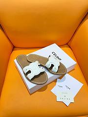 Fortok Celine Triomphe Calfskin Mules White - 4