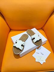 Fortok Celine Triomphe Calfskin Mules White - 3