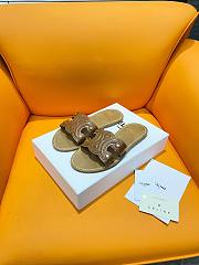 Fortok Celine Triomphe Calfskin Mules Brown - 1