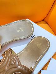 Fortok Celine Triomphe Calfskin Mules Brown - 6