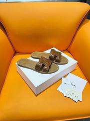 Fortok Celine Triomphe Calfskin Mules Brown - 3