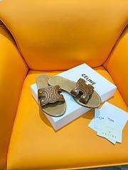 Fortok Celine Triomphe Calfskin Mules Brown - 2