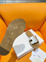 Fortok Celine Triomphe Calfskin Mules Silver - 3