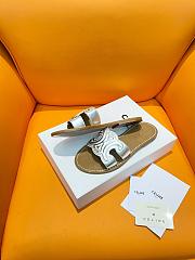 Fortok Celine Triomphe Calfskin Mules Silver - 2
