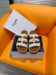 Fortok Celine Arc de Triomphe Sandals White - 1