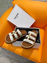 Fortok Celine Arc de Triomphe Sandals White - 3