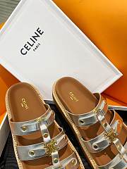 Fortok Celine Arc de Triomphe Sandals Silver - 6