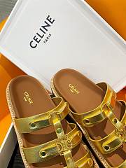 Fortok Celine Arc de Triomphe Sandals Gold - 6