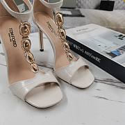 Fortok Tom Ford Embellished Croc-effect Leather Sandals White - 3