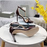 Fortok Tom Ford Embellished Croc-effect Leather Sandals Burgundy - 6