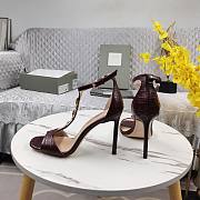 Fortok Tom Ford Embellished Croc-effect Leather Sandals Burgundy - 2