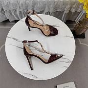 Fortok Tom Ford Embellished Croc-effect Leather Sandals Burgundy - 3