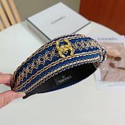 Fortok Chanel Bohemian Embroidery Knot Headband Black/White/Blue/Red - 4