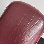 Fortok Bottega Veneta Knot Alligator Leather Clutch Red 737205 20.5x6x12.5cm - 6