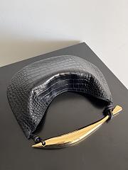 Fortok Bottega Veneta Sardine Alligator Leather Bag Black 754657 36x24x3cm - 3