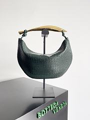 Fortok Bottega Veneta Sardine Alligator Leather Bag Green 754657 36x24x3cm - 1